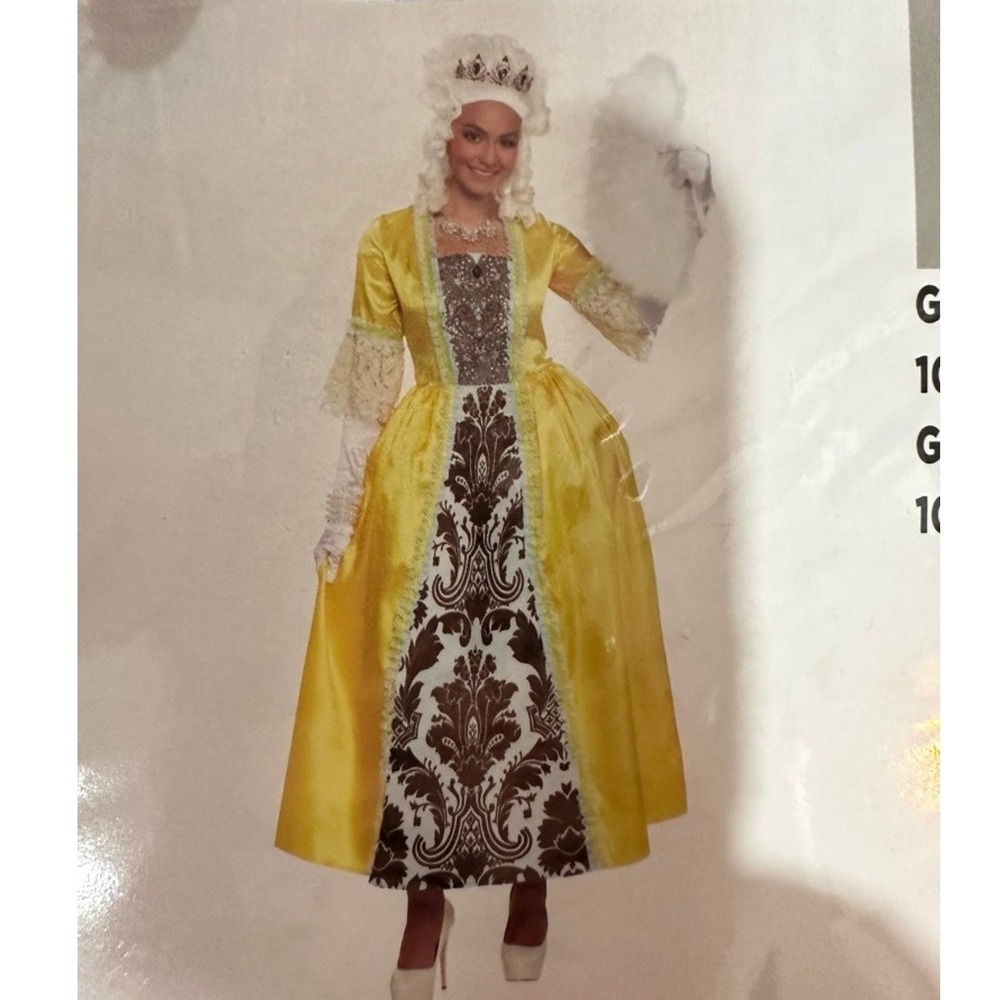 Bridgerton Regency Romance Queen Costume Yellow Gown Dress Large XL 10-12